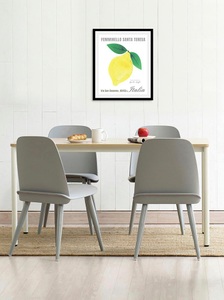 QUEENCE, queence Bild »Feminello«, (1 St.), gerahmt, queence Bild »Feminello«, Italien-Schriftzug-Obst-Obst Bilder-Kunst, (1 St.), HD Premium Poster-Druck inkl. Holzrahmen