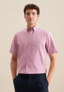 seidensticker Businesshemd »Regular«, Regular Kurzarm Button-Down-Kragen Struktur