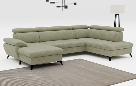 COTTA Wohnlandschaft »Hudson U-Form«, mit Kopfteilverstellung, wahlweise mit Bettfunktion & Bettkasten