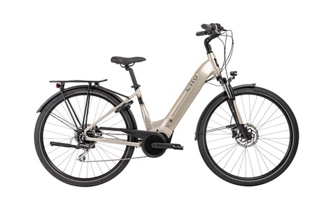 CILO, Cilo E-Bike »Cityliner CCL°02+ 50 cm, Champagne«, Mittelmotor 250 W, Cilo E-Bike »Cityliner CCL°02+ 50 cm, Champagne«, Mittelmotor 250 W