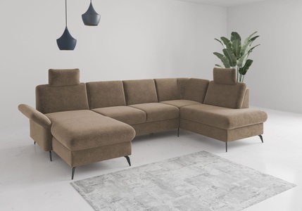 Home affaire Wohnlandschaft »Rochelle«, wahlweise mit Bettfunktion, Bettkasten und Armteilverstellung