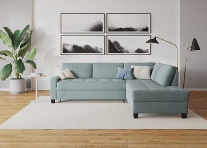 DOMO collection, DOMO collection Ecksofa »Florentina«, wahlweise mit Bettfunktion, DOMO collection Ecksofa »Florentina L-Form«, wahlweise mit Bettfunktion, mit Kontrastnaht