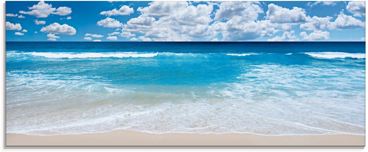 Artland Glasbild »Grossartige Strandlandschaft«
