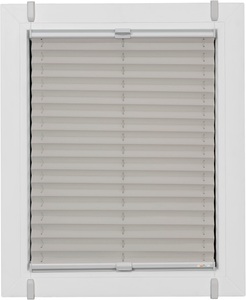 SUNLINES, sunlines Plissee »One Size Style Crepe«, blickdicht, ohne Bohren, verspannt, sunlines Plissee »One Size Style Crepe«, blickdicht, ohne Bohren, verspannt, Zubehörfarbe grau, zum Klemmen
