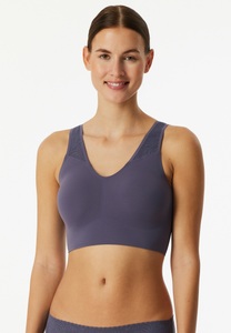 Schiesser Bustier »Invisible Soft Lace«, herausnehmbare Pads, Spitzeneinsatz, V-Ausschnitt