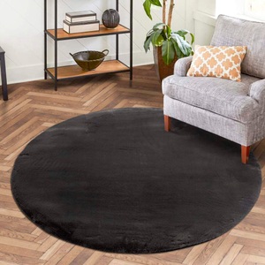 Carpet City, Carpet City Hochflor-Teppich »TOPIA400«, rund, besonders weich und kuschelig durch Polyester, Uni-Farben, Carpet City Hochflor-Teppich »TOPIA400«, rund, 21 mm Höhe, besonders weich und kuschelig durch Polyester, Uni-Farben