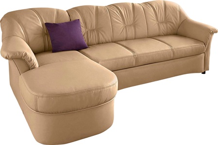 DOMO collection, DOMO collection Ecksofa, DOMO collection Ecksofa »Flores Schlafsofa, B/T/H: 233/142/86 cm, L-Form«, wahlweise mit Bettfunktion, wahlweise mit Federkern, auch in Leder