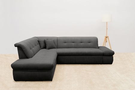 DOMO collection Ecksofa »Moric L-Form«, wahlweise mit Bettfunktion und Armlehnenverstellung, auch in Cord
