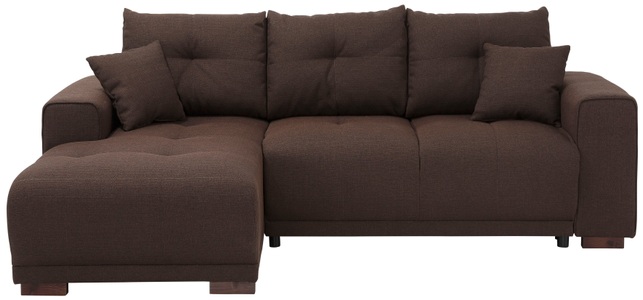 HOME AFFAIRE, Home affaire Ecksofa »Viborg«, mit Regal in der Armlehne, wahlweise mit Bettfunktion, Home affaire Ecksofa »Viborg L-Form«, mit Regal in der Armlehne, wahlweise mit Bettfunktion