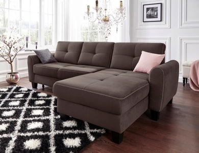 SIT&MORE, sit&more Ecksofa, sit&more Ecksofa »Varese L-Form«, mit Federkern, wahlweise mit Bettfunktion und Stauraum