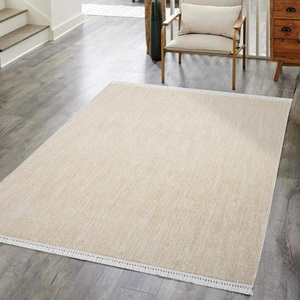 Carpet City, Carpet City Teppich »CLASICO 0052«, rechteckig, Kurzflor, Fransen, Meliert, Boho-Stil, Wohnzimmer, Carpet City Teppich »CLASICO 0052«, rechteckig, 11 mm Höhe, Kurzflor, Fransen, Meliert, Boho-Stil, Wohnzimmer