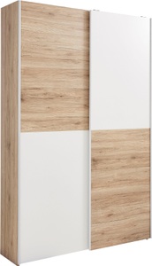 home24, home24 Garderobenschrank Hamersley, Schlafkontor Schwebetürenschrank »Heimo/Fast Schrank Kleiderschrank Garderobe«, geringe Tiefe, ausziehbarer Kleiderstange, Garderobenschrank, 6 Böden