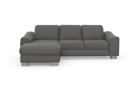 SIT&MORE, sit&more Ecksofa »Durness«, mit Federkern und hochwertigen Edelstahlfüssen, wahlweise mit Kopfteilverstellung, Bettfunktion und Bettkasten oder mit Bettfunktion und Bettkasten, sit&more Ecksofa »Dundee L-Form«, mit Federkern und Edelstahlfüssen, wahlweise mit Kopfteilverstellung
