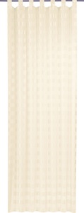 ELBERSDRUCKE, ELBERSDRUCKE Gardine »Karo-Voile«, Schlaufenschal mit Kräuselband Karo-Voile 00 weiss 255x140 cm halbtransparent, ELBERSDRUCKE Gardine »Karo-Voile«, (1 St.)
