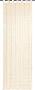 ELBERSDRUCKE, ELBERSDRUCKE Gardine »Karo-Voile«, Schlaufenschal mit Kräuselband Karo-Voile 00 weiss 255x140 cm halbtransparent, ELBERSDRUCKE Gardine »Karo-Voile«, (1 St.)
