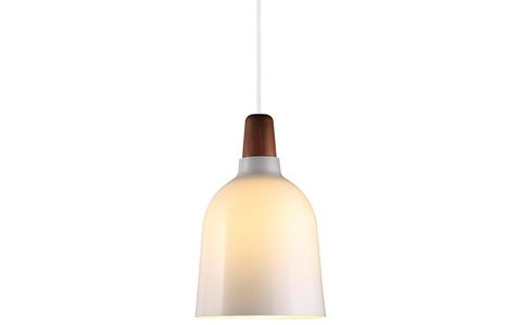Nordlux, Nordlux Karma 78343012 Pendelleuchte Halogen, LED E27 EEK: abhängig v. Leuchtmittel (A++ - E) 12 W Weiß, Walnuss, Nordlux Pendelleuchte »Karma 20«, Leuchtmittel E27 LED wechselbar