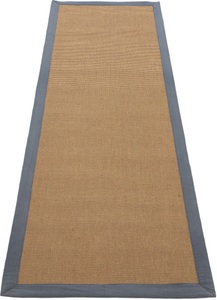 carpetfine, carpetfine Läufer »Sisal«, rechteckig, 5 mm Höhe, carpetfine Läufer »Sisal«, rechteckig, 5 mm Höhe, mit farbiger Bordüre, Anti Rutsch Rückseite