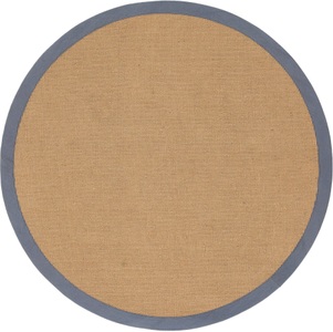 carpetfine, carpetfine Sisalteppich »Sisal«, rund, 5 mm Höhe, carpetfine Sisalteppich »Sisal«, rund, 5 mm Höhe, mit farbiger Bordüre, Anti-Rutsch Rückseite