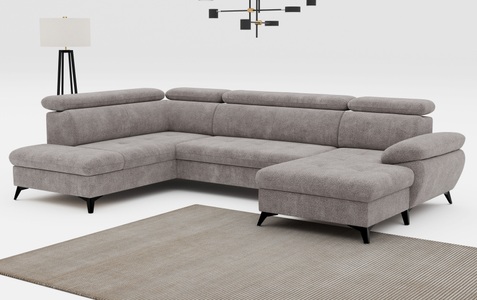 COTTA Wohnlandschaft »Hudson U-Form«, mit Kopfteilverstellung, wahlweise mit Bettfunktion & Bettkasten