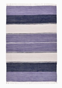 THEKO, THEKO Teppich »Stripe Cotton«, rechteckig, 5 mm Höhe, Flachgewebe, reine Baumwolle, handgewebt, mit Fransen, Wohnzimmer, THEKO Teppich »Stripe Cotton«, rechteckig, 5 mm Höhe, Flachgewebe, gestreift, reine Baumwolle, handgewebt, mit Fransen