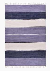 THEKO, THEKO Teppich »Stripe Cotton«, rechteckig, 5 mm Höhe, Flachgewebe, reine Baumwolle, handgewebt, mit Fransen, Wohnzimmer, THEKO Teppich »Stripe Cotton«, rechteckig, 5 mm Höhe, Flachgewebe, gestreift, reine Baumwolle, handgewebt, mit Fransen