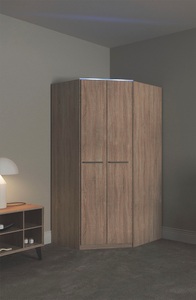 priess, priess Eckkleiderschrank »Barcelona«, in 2 Tiefen, priess Eckkleiderschrank »Barcelona Kleiderschrank Ecklösung Raumwunder«, in 2 Tiefen Schrank Eckschrank Garderobe