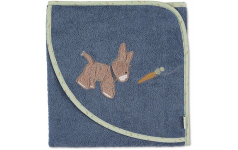 Sterntaler, Sterntaler Kapuzenbadetuch Emmilius mittelblau 80 x 80 cm, 