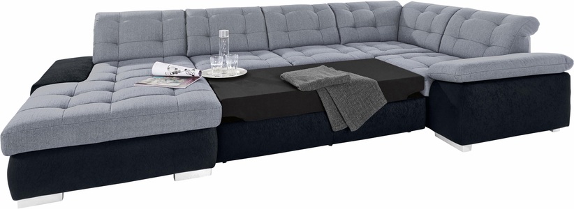 SIT&MORE, sit&more Wohnlandschaft, sit&more Wohnlandschaft »Ontario U-Form« XXL, wahlweise mit Bettfunktion