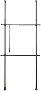 Wenko, Wenko - Kleiderständer Herkules - Schwarz, WENKO Teleskopregal »Modell Herkules Basic«, Kleiderstangen zum Klemmen ohne Bohren, verstellbar in Höhe & Breite