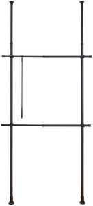 Wenko, Wenko - Kleiderständer Herkules - Schwarz, WENKO Teleskopregal »Modell Herkules Basic«, Kleiderstangen zum Klemmen ohne Bohren, verstellbar in Höhe & Breite