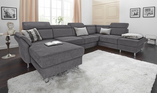 SIT&MORE, sit&more Wohnlandschaft, sit&more Wohnlandschaft »Avignon U-Form« wahlweise mit Bettfunktion und Stauraum, inklusive Kopfteilverstellung