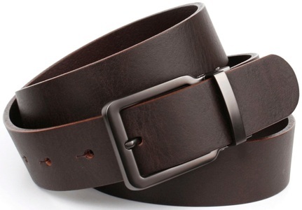 ANTHONI CROWN, Anthoni Crown Vollledergürtel in Dunkelbraun, Anthoni Crown Ledergürtel, 3,5 cm breiter Casual-Vollledergürtel