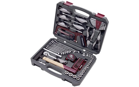 Kraftwerk, Kraftwerk - Steckschlüssel-Satz, Basic, 1/4''+3/8'', 96-tlg., Kraftwerk Steckschlüssel »Steckschlüssel-Set Basic 1/4 Zoll+3/8 96-teilig«, (Bit-Halter, Torx, Schlitz, Kreuzschlitz)