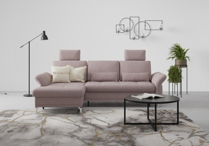 INOSIGN, INOSIGN Ecksofa »Palm Beach«, Federkern, mit Sitztiefenverstellung, wahlweise mit Bettfunktion, Bettkasten und Armteilverstellung, INOSIGN Ecksofa »Palm Beach L-Form«, Federkern, mit Sitztiefenverstellung, wahlweise mit Bettfunktion