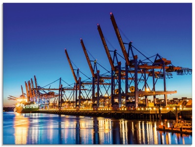 Artland Glasbild »Hamburg Containerhafen«