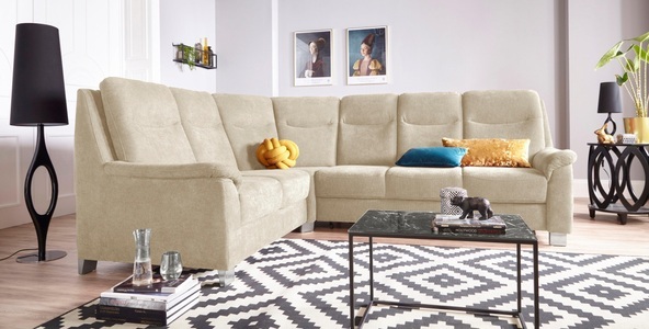 SIT&MORE, sit&more Ecksofa, sit&more Ecksofa »Boccaccio L-Form«, mit Federkern und Kopfteilverstellung, wahlweise mit Bettfunktion