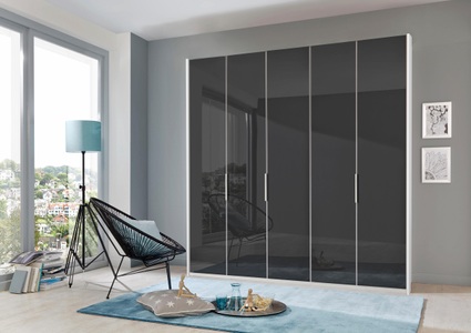 fresh to go, Fresh To Go Kleiderschrank »Level«, mit Glastüren, Wimex Kleiderschrank »Level by fresh to go«, Türen vollflächig mit farbigem Glas
