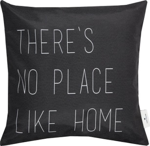 Tom Tailor, TOM TAILOR Dekokissen »No Place«, (1 St.), mit trendigem Schriftzug, TOM TAILOR HOME Dekokissen »No Place«, mit trendigem Schriftzug, Kissenhülle ohne Füllung, 1 Stück
