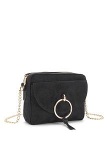Lascana, LASCANA Umhängetasche, Minibag mit Kettenhenkel und Ring-Applikation VEGAN, 