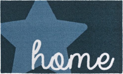 Zala Living, Fussmatte, Zala Living, »Star Home«, Höhe 7 mm, rutschhemmend beschichtet, getuftet, HANSE Home Fussmatte »Star Home, Türmatte«, rechteckig, 7 mm Höhe, Stern, mit Spruch, Schrift, Robust, Rutschhemend, Eingang, Waschbar