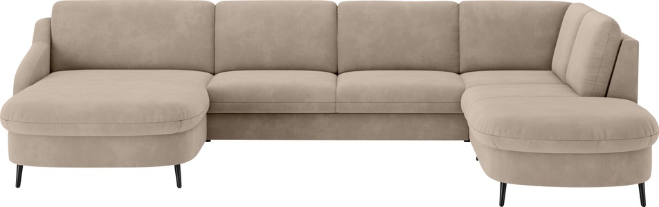 sit&more Wohnlandschaft »Soul U-Form«, wahlweise mit Bettfunktion und Bettkasten oder Schubkasten