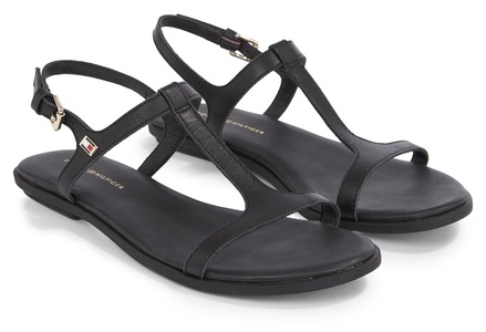 Tommy Hilfiger, Tommy Hilfiger Riemchensandale »TH FLAT SANDAL«, Sommerschuh, Sandalette mit verstellbarem Riemchen, Tommy Hilfiger Riemchensandale »TH FLAT SANDAL«, Sommerschuh, Sandalette mit verstellbarem Riemchen