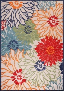 Sanat Teppich »Floral 2«, rechteckig, 6 mm Höhe, In- und Outdoor geeignet, florales Design, Balkon, Terasse