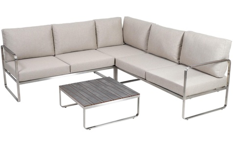 Testrut, Testrut - Garten-Loungegarnitur Sydney - Taupe, Greemotion Loungeset Sydney, Beige, 4 Sitzplätze