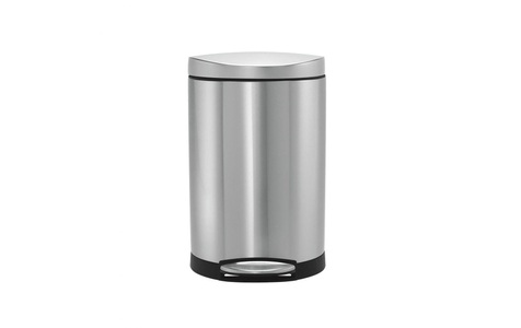 Simplehuman, Simplehuman CW1833 halbrunder Abfalleimer edelstahl, simplehuman Mülleimer »halbrunder 10L«, 1 Behälter