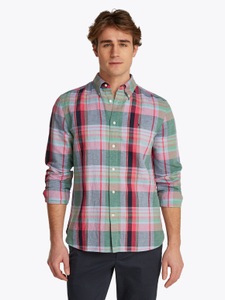Tommy Hilfiger Langarmhemd »LINEN BLEND MADRAS CHECK«