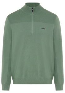 BOSS GREEN Strickpullover Stehkragen mit Reissverschluss, Regular Fit
