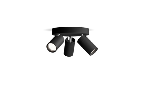 Philips, Philips Idris 8720169299054 Deckenstrahler GU10 Schwarz, Philips LED Deckenspot »Idris GU10, IP44, rund ohne LM«, 1 flammig