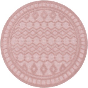 PACO HOME, Paco Home Teppich »Livorno 671«, rund, Uni-Farben, Scandi, Rauten Muster, Hoch-Tief Effekt, Outdoor geeignet, Paco Home Teppich »Livorno 671«, rund, 14 mm Höhe, Uni-Farben, Scandi, Rauten Muster, Hoch-Tief Effekt, Outdoor geeignet