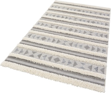 MINT RUGS, Teppich, »Azrou«, MINT RUGS, rechteckig, Höhe 35 mm, maschinell gewebt, HANSE Home Teppich »Azrou«, rechteckig, 35 mm Höhe, Hoch-Tief-Struktur, Gestreiftes Muster, Strapazierfähig, Pflegeleicht